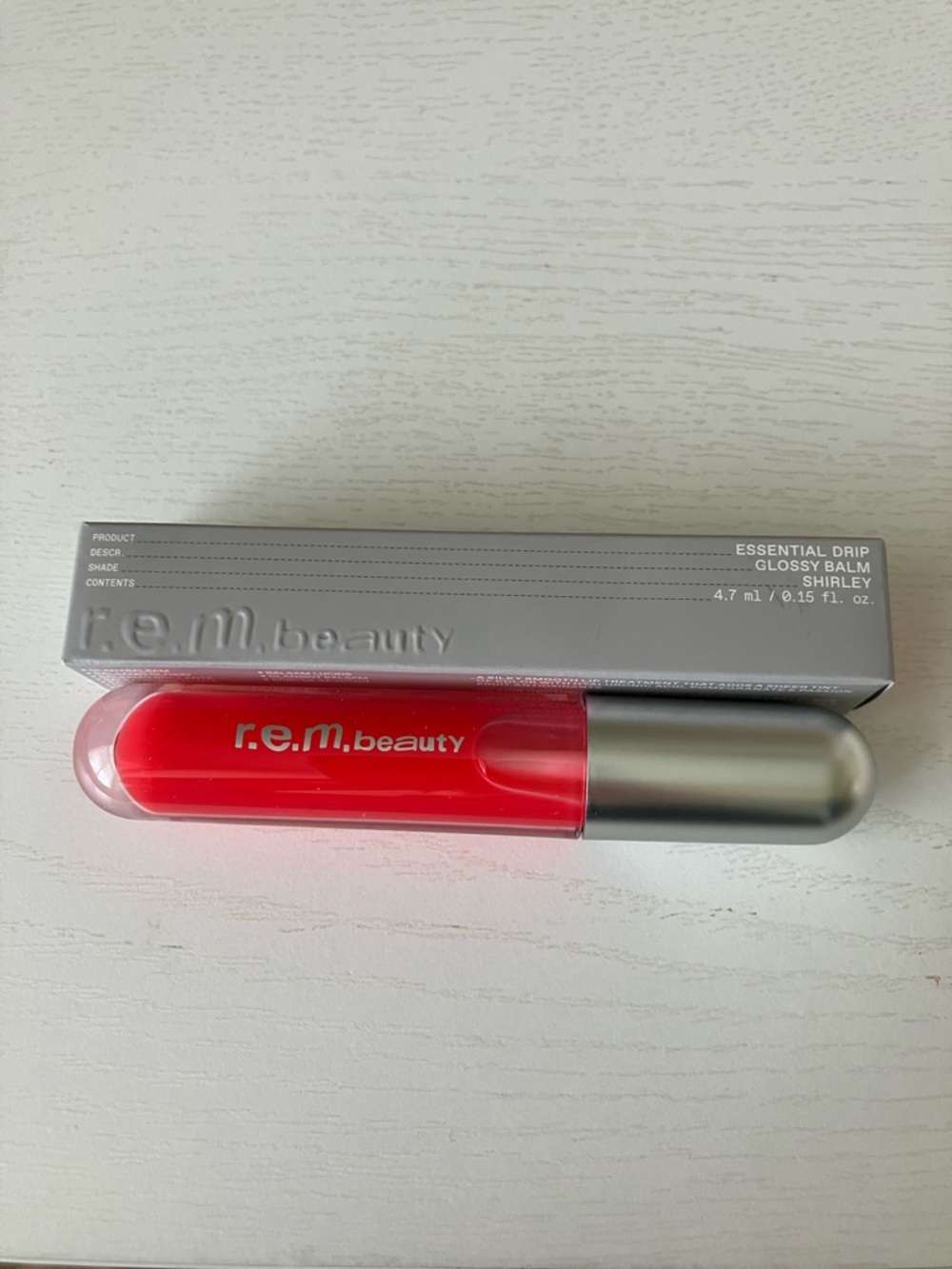 R.E.M Beauty Essential Drip Glossy Balm - Shirley, (New In Box)